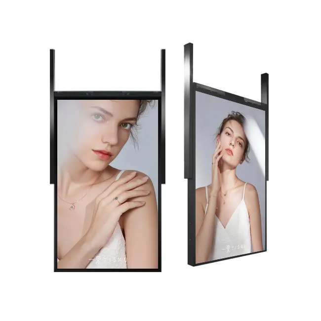 Soluzione personalizzata 49 55 pollici AD alta luminosità Double Sided Android OS Video Display LCD Window AD Digital Signage