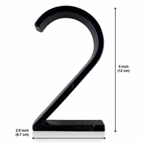 Plaque d'adresse 3D moderne en acrylique noir de 12 cm (5 pouces) pour extérieur, numéros de porte, lettres et numéros de maison, vente en gros