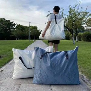 Sac de rangement pour vêtements et couettes, grande capacité, rectangulaire, en polyester, pour chambre à coucher, imperméable et résistant à l'humidité - Product Image 2