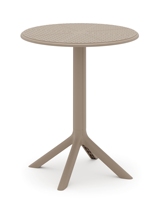 Table haute en PP épaissi avec barre supérieure, base trépied robuste et résistante à la rouille, table haute universelle pour bistrot/patio/balcon
