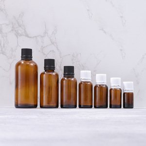 <span class=keywords><strong>Bouteille</strong></span> d'huile essentielle colorée de 5 à 100 ml avec grand couvercle, flacon en verre pour solution d'essence, flacon cosmétique marron de 15 ml séparé - Product Image 4
