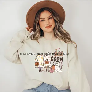 Ghost Highland Cows Western Pumpkin <span class=keywords><strong>Skeleton</strong></span> Fall Dead Rip Coffin Cross Halloween DTF <span class=keywords><strong>Iron</strong></span> <span class=keywords><strong>On</strong></span> Transfers Stickers para sudadera - Product Image 3