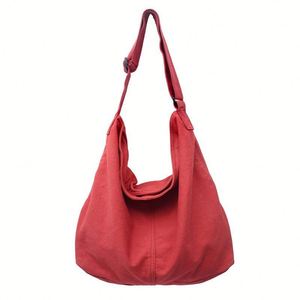 Hot Sell Spring Summer Fashion Women's <b>Canvas</b> Shoulder <b>Bag</b> Zip Closure Single Strap <b>Large</b> Capacity Crossbody Messenger <b>Bag</b> - Product Image 1