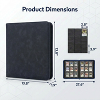 Porte-cartes en daim à 12 pochettes avec logo personnalisé, 480 pochettes, album de collection de cartes en cuir nubuck imperméable pour cartes à collectionner