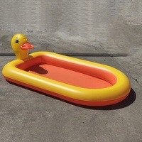 Piscine gonflable en PVC pour enfants, tapis de jeu extérieur avec pulvérisation en forme de vaisseau spatial