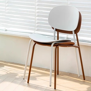 Wholesale Factory Price Saving Space White Kitchen Restaurant Plastic Seat Metal Legs Modern Stackable Cafe Nordic Dining <strong>Chair</strong> - Product Image 1