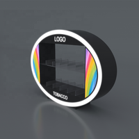Plexiglas lumière LED acrylique 2-3 leviers poussoir armoire support sans fumée affichage caisse compteur serrure affichage
