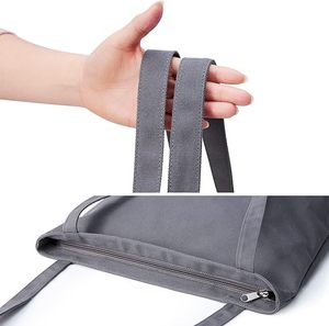 New Work Travel Vintage Single Shoulder Zipper Pocket Women's Green Large Tote Zhejiang Canvas <b>Bag</b> - Product Image 3