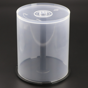 WEISHENG 100 boîtes à gâteaux pour DVD-R CD-R, boîtes pour plusieurs disques, contenants vides, conteneur à colonnes, seau de rangement pour CD DVD, support de disque en plastique - Product Image 1