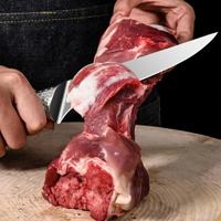 Ensemble de couteaux de chef professionnels en acier inoxydable avec désossage et couteaux de boucher Ensemble ambidextre trois pièces pour la coupe de la viande