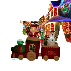 รถไฟเป่าลมรูปเพนกวินสโนว์แมนและซานตาคลอสขนาด7ฟุต - Product Image 6