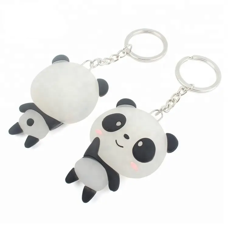 Di alta Qualità Cute Panda 3D PVC Keychain Animale