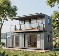 Conteneur pliable certifié CE, style hôtel, maison préfabriquée extensible, cuisine et salle de bain préinstallées, design moderne du milieu du siècle