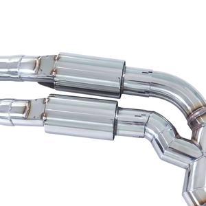 TLS <strong>Tuning</strong> Catback Mirror Polished 1.5mm Thick Stainless Steel Exhaust Front Pipe 2-Inlet 3-Year Warranty Audi S4 3.0T Silver - Product Image 3
