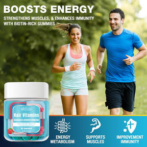 OEM crescita dei capelli vitamina Extra forza biotina 5000mcg per gli uomini e le donne, Vegan biotina Gummies integratore per la pelle dei capelli e le unghie - Product Image 5