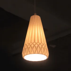 Lâmpada de teto com design moderno, textura, luzes única, luz suspensa de porcelana barata para casa