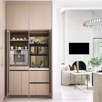 Ensembles d'armoires de cuisine sur mesure de style européen Vermont avec îlot central, solution de projet de mobilier moderne pour la maison