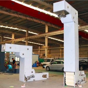 Kunden spezifischer Z-förmiger Edelstahl-Eimer aufzug PU-Gummi-Vertikal förderer für geneigte Fördermittel-Getreide-Kornpartikel - Product Image 6