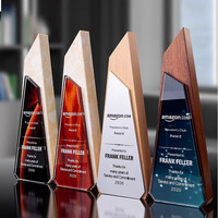 Trophée en cristal en forme de diamant/montagne avec gravure gratuite et impression couleur, récompense pour réunion annuelle d'entreprise, souvenir pour employé excellent