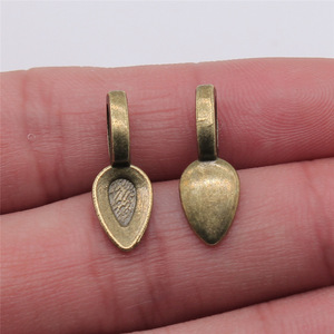 Supports de pendentif en alliage de zinc, forme cuillère, à coller, 7x21mm, argent antique, pour artisanat de tuiles <span class=keywords><strong>Scrabble</strong></span> - Product Image 3