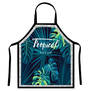 Premium Reusable Polyester Anti-Fouling <b>Chef</b> <b>Apron</b> with Decorative Waist Sleeveless Design Flower Printing - Product Image 4