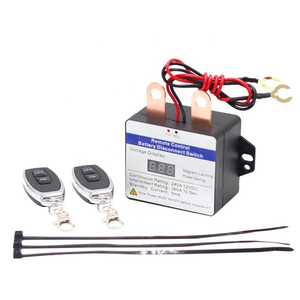 Relé de interruptor de batería inalámbrico 240A 12VDC, interruptor remoto de desconexión de batería de coche con pantalla Digital LED, relé de enganche magnético - Product Image 1