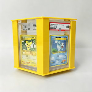 Wholesale High Quality Rotating Acrylic Display <b>Stand</b> Custom Easy Assembly Trading Card Grading Slab For <b>Desktop</b> Display - Product Image 3