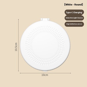 Taşınabilir şarj edilebilir dokunmatik LED makyaj aynası popüler Mini katlanır Flip masaüstü ayna seyahat için - Product Image 6