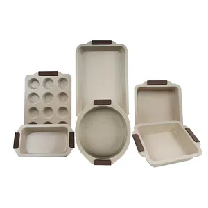 Fabrieksprijs Metalen Bakset Taartvormen Carbon Stalen Muffin Non-Stick Vierkante Broodpan Set