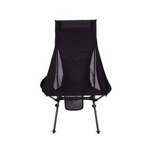 Chaise de camping et de pêche pliante portable de haute qualité, moderne, légère, en aluminium, avec revêtement PU 600D, dossier haut type lune - Product Image 2