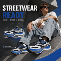 Baskets Chunky Rétro Futuristes pour Hommes, Color Block, à Lacets, Semelle Épaisse, Décontractées, pour la Marche et le Streetwear