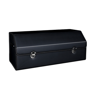 Large capacity Car boot organiser with lid portable and foldable car storage box waterproof PU Leather car Trunk Organizer