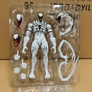 Action Figure di Venom White Symbiote Spider-Man, Modello Articolato e Movibile, Kit Giocattolo, Ornamento da Scrivania, Collezione Unisex in PVC Originale - Product Image 2