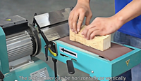 Table de ponçage à bande de ponceuse à bois électrique industrielle 1.1KW avec support facile à utiliser et disque pour le ponçage de table