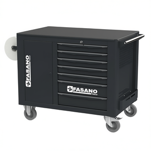 Fasano Tools Rolling Tool Cabinet 14 Drawer Steel <b>Workshop</b> <b>Storage</b> Mobile Cart for Garage Use - Product Image 2