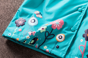 Nuevas Parkas Impermeables Premium para Niños, Ropa Exterior Informal OEM, Abrigos para Niñas con Diseño Floral - Product Image 6
