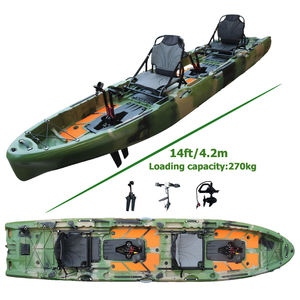 <span class=keywords><strong>Kayak</strong></span> à pédales Viking 14 pieds pour 2 personnes, tandem, double siège, 4,2 m avec moteur électrique, aileron de pêche, <span class=keywords><strong>kayak</strong></span>, canoë, HDPE, océan, mer - Product Image 1