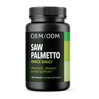 Compléments alimentaires à base de plantes sans gluten pour la santé de la prostate, les voies urinaires et la vitalité masculine, 100 capsules, mélange de palmier nain, OEM