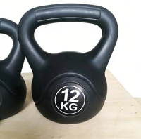 Kettlebells en ciment noir durables à prix abordable pour musculation, entraînement de force, fitness à domicile, personnalisables