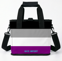 Sac isotherme pliable Androsexual Rainbow pour le travail, le camping, étanche et anti-fuite avec bandoulière