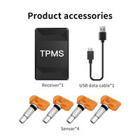 Coche Universal Android Bluetooth USB TPMS Sistema de monitoreo de presión de neumáticos incorporado Aplicación móvil Sensor de pantalla Sensor de piezas de automóvil