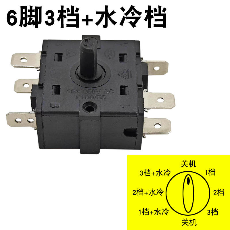 [6-pin, 3-speed + 2-pack of water-cooling speed settings]