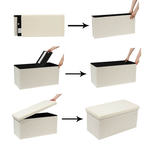 Meilleure Vente : Pouf de <span class=keywords><strong>Rangement</strong></span> Pliable Moderne en Polaire Douce Renforcée, <span class=keywords><strong>Banc</strong></span> Organisateur en Flanelle pour la Maison, Idéal pour les <span class=keywords><strong>Chaussures</strong></span> - Product Image 6