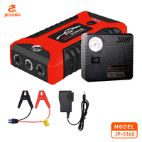 JP-S160 20000mAh Jump Starter Mobil dengan Kompresor Udara 600A Peak 12V Pengisi Daya Baterai 4 USB Power Bank Toolkit dengan Kotak