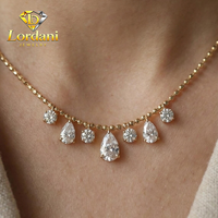 Ожерелье с выращенными в лаборатории бриллиантами IGI, золото 18K/14K, 0.5-3 карата, DEF VVS, кулон в форме груши, овала, сердца, круга, изумруда, ожерелье с выращенными в лаборатории бриллиантами