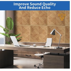 Panel Acústico con Diseño de Madera, Autoadhesivo, 3D, Decorativo, Panel de Pared Insonorizante para Estudio de Grabación, Múltiples Diseños - Product Image 5
