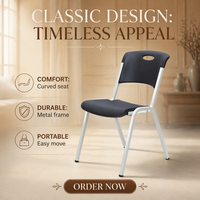 Chaise commerciale contemporaine empilable, ergonomique, en plastique PP robuste, pour restaurant, cafétéria, école, bureau