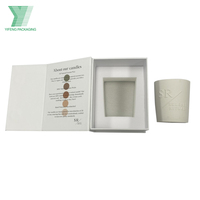 Boîtes rigides magnétiques blanches personnalisées pour bougies, en matériaux recyclés, emballage de luxe pour bougies parfumées avec doublure en éponge