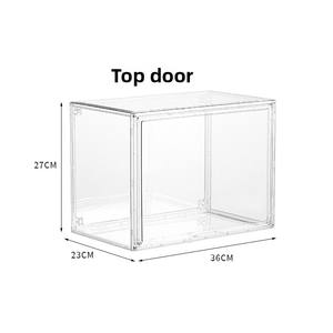 Vente en gros Boîte de rangement pour chaussures anti-poussière pliable et amovible en PET noir/transparent de qualité supérieure pour baskets - Product Image 5