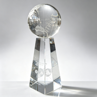 Trophée globe en cristal personnalisé, gravure laser de la carte du monde, récompense d'entreprise mondiale, plaque souvenir